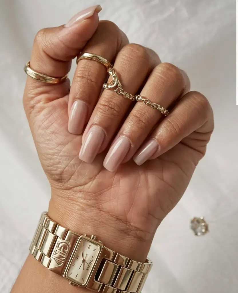 fall nail colors for medium skin 2025 Latte Square Gloss