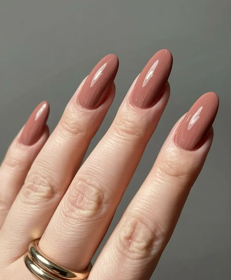 fall nail colors for medium skin 2025 Cinnamon Clay