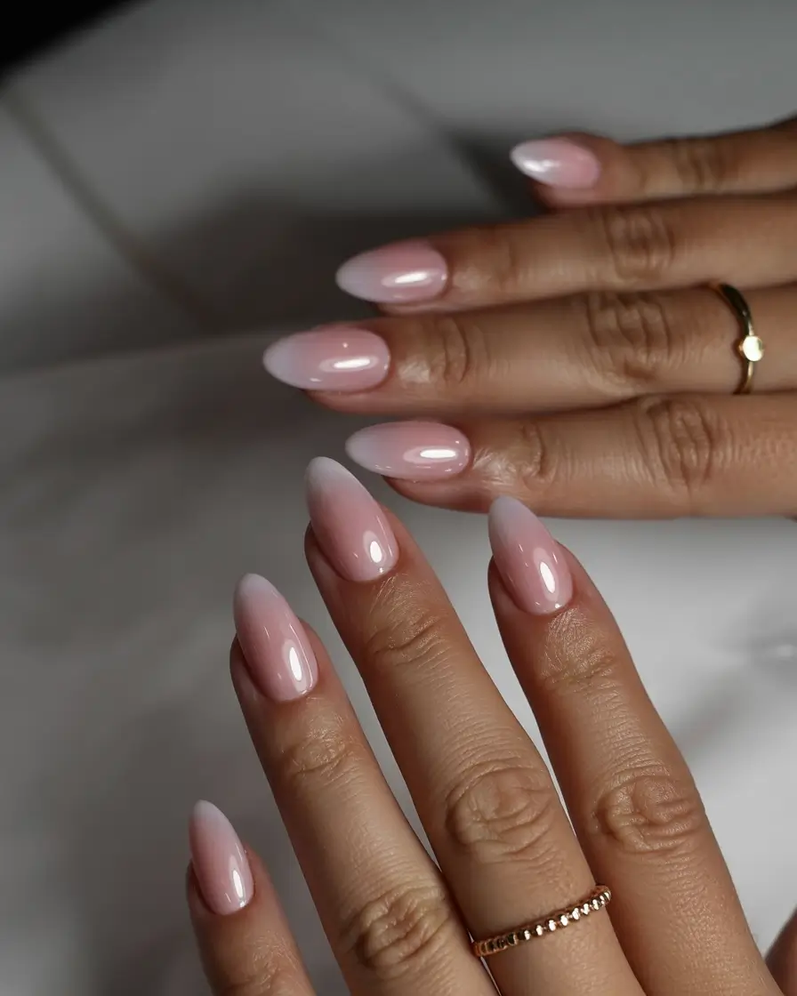 fall nail colors for medium skin 2025 Soft Blush Fade