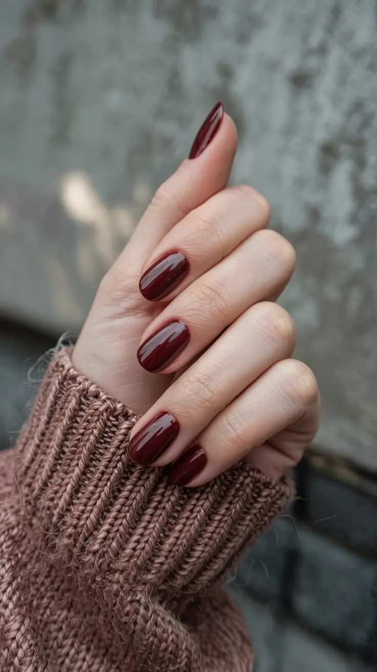 fall nail colors for medium skin 2025 Cabernet Satin