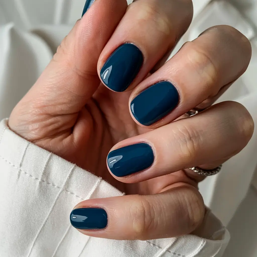 fall nails 2025 color trends Deep Teal Modern