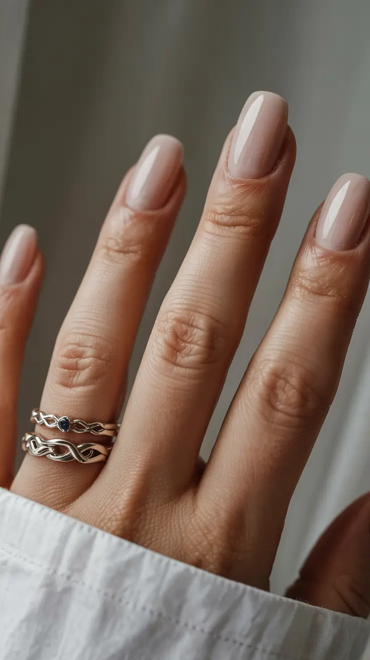 fall nails 2025 color trends Sheer Blush Sophistication