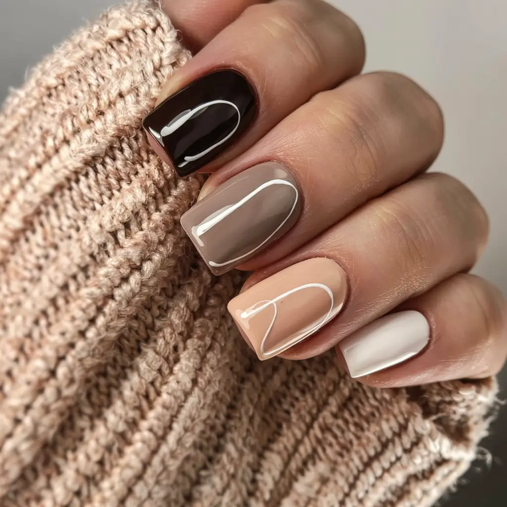 fall nails 2025 color trends Neutral Gradient Chic
