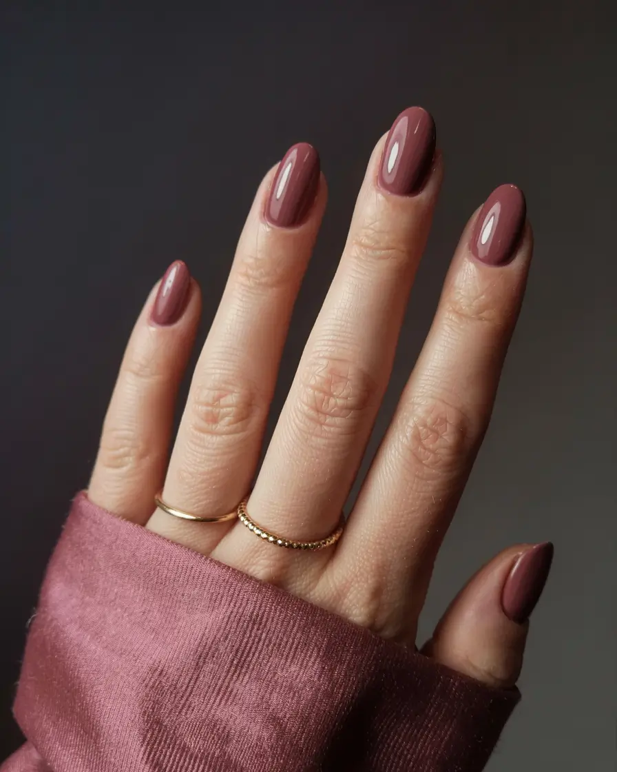 fall nails 2025 color trends Dusty Rose Elegance