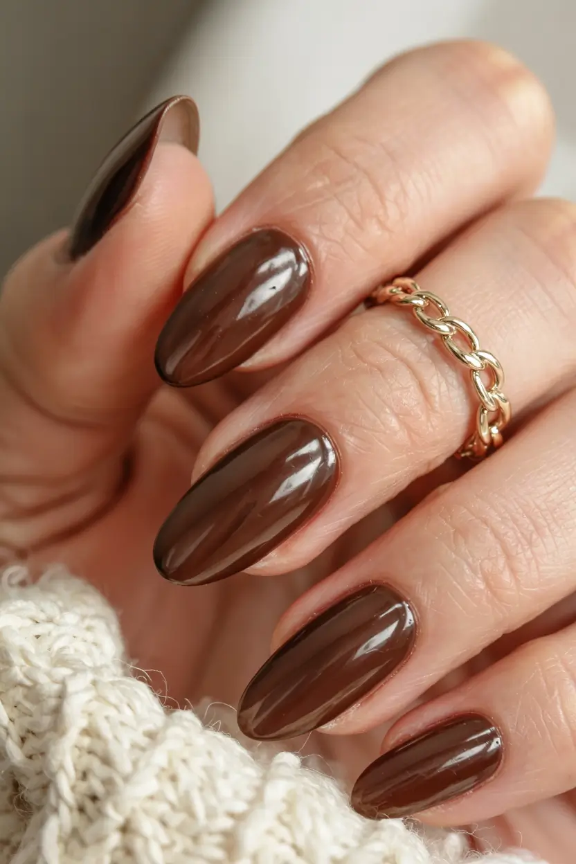 fall nails 2025 color trends Rich Chocolate Gloss