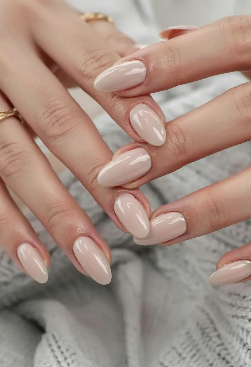 fall nails oval shape 2025 Milky Nude that Feels Like Cashmere