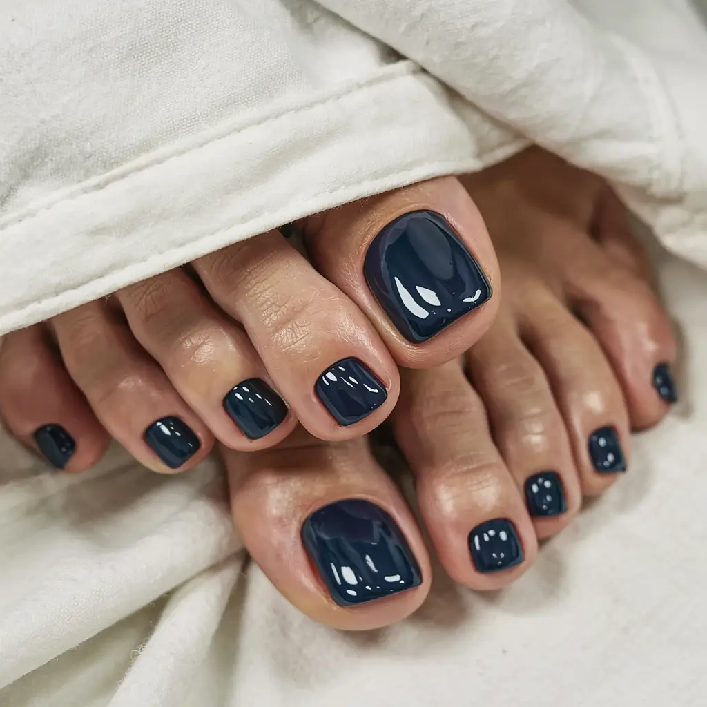 fall pedicure colors 2025 Midnight Wool