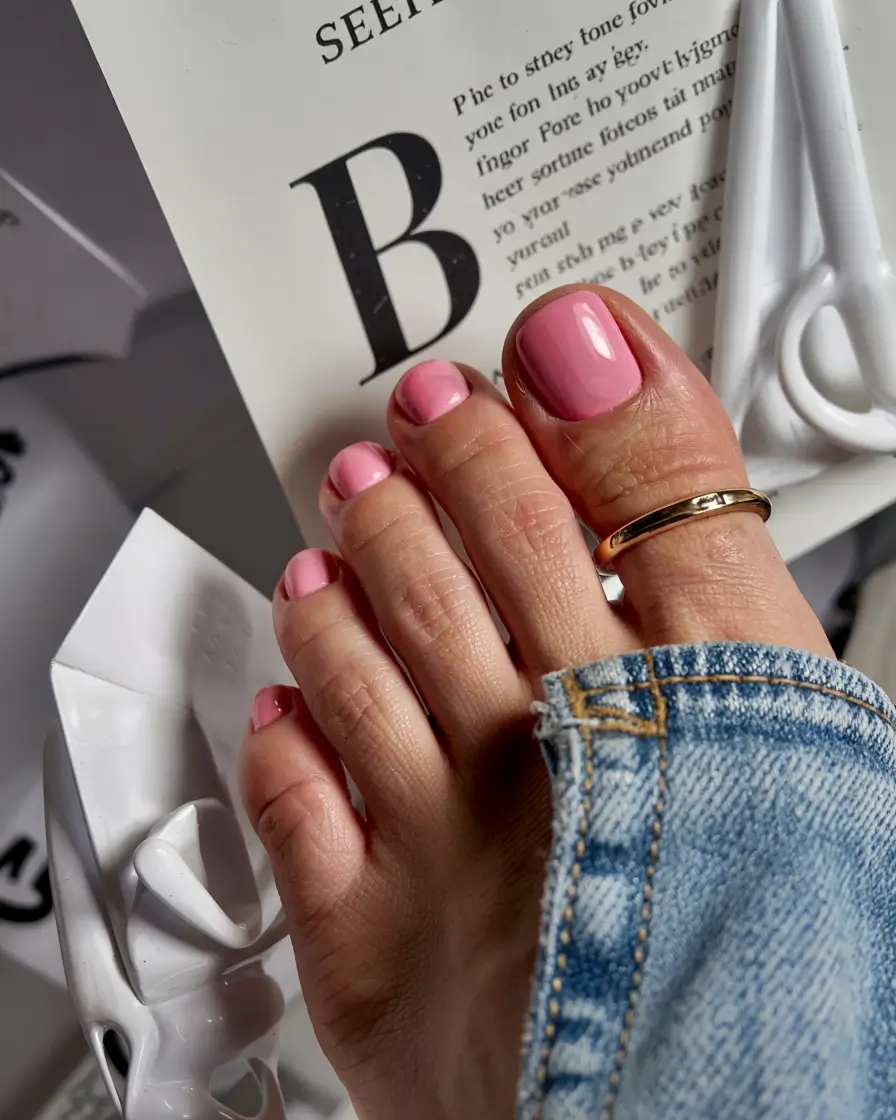 fall pedicure colors 2025 Rose Quartz Charm