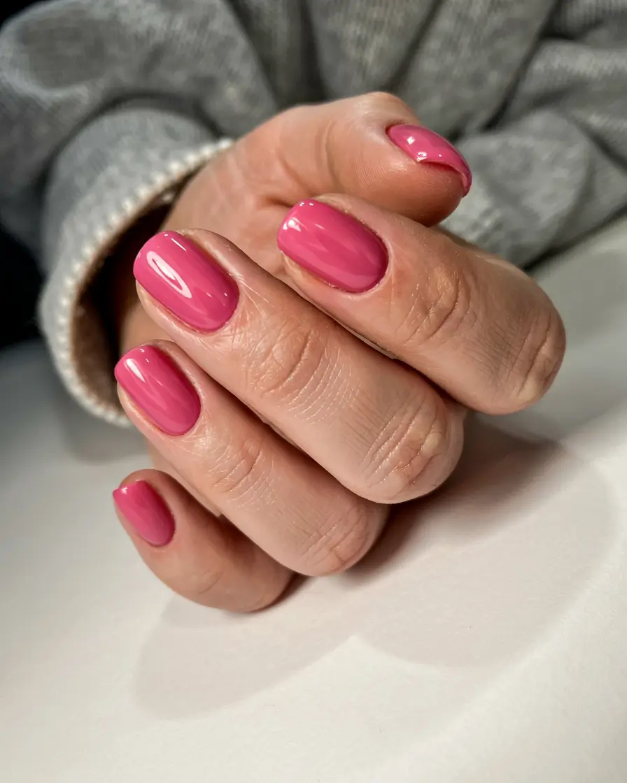 fall pink nail colors ideas 2025 Magenta Energy