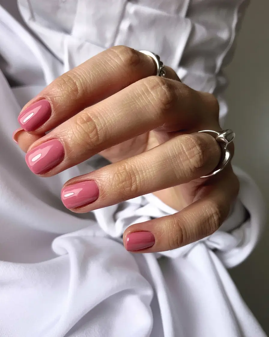 fall pink nail colors ideas 2025 Blushed Neutral Charm