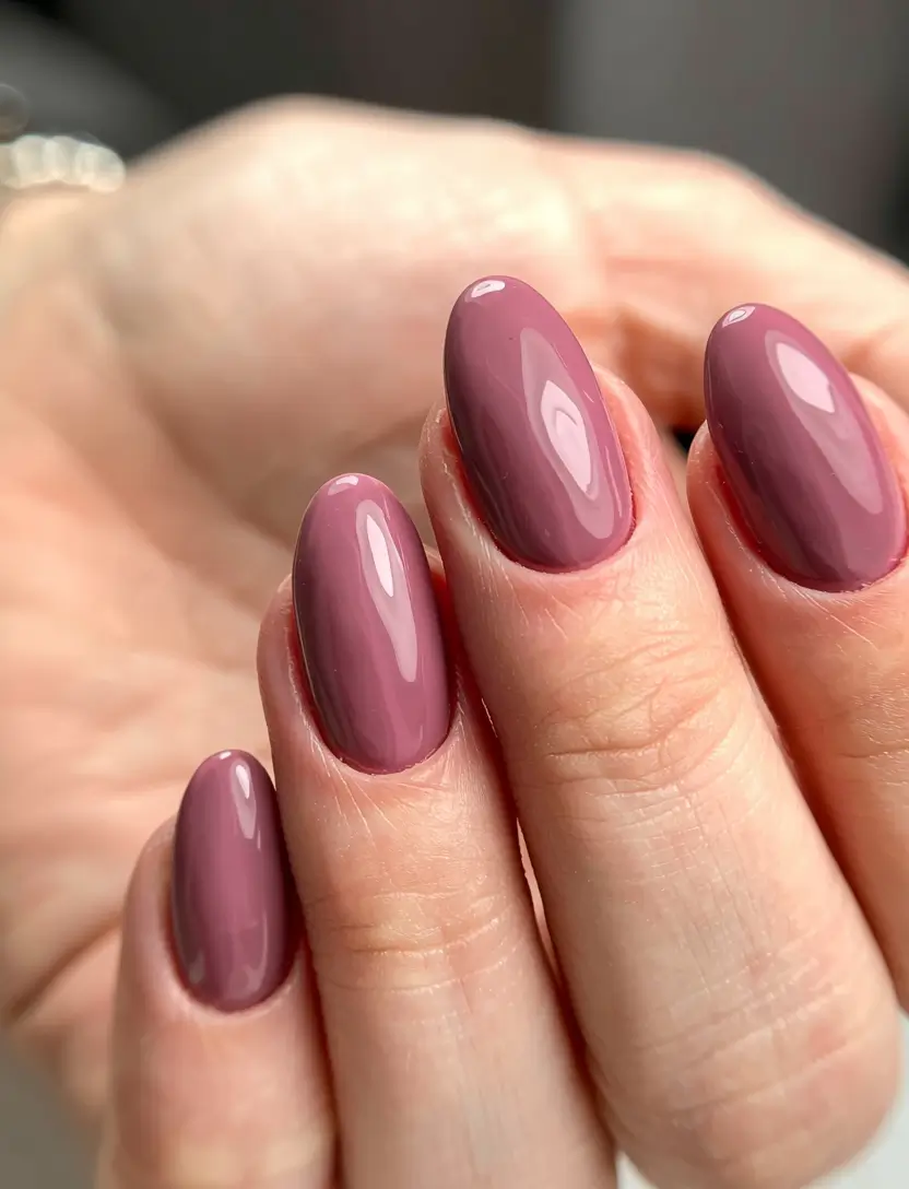 fall pink nail colors ideas 2025 Deep Rosé Allure