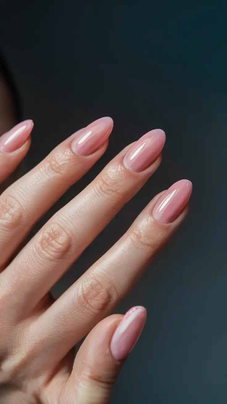 fall pink nail colors ideas 2025 Sheer Pink Radiance