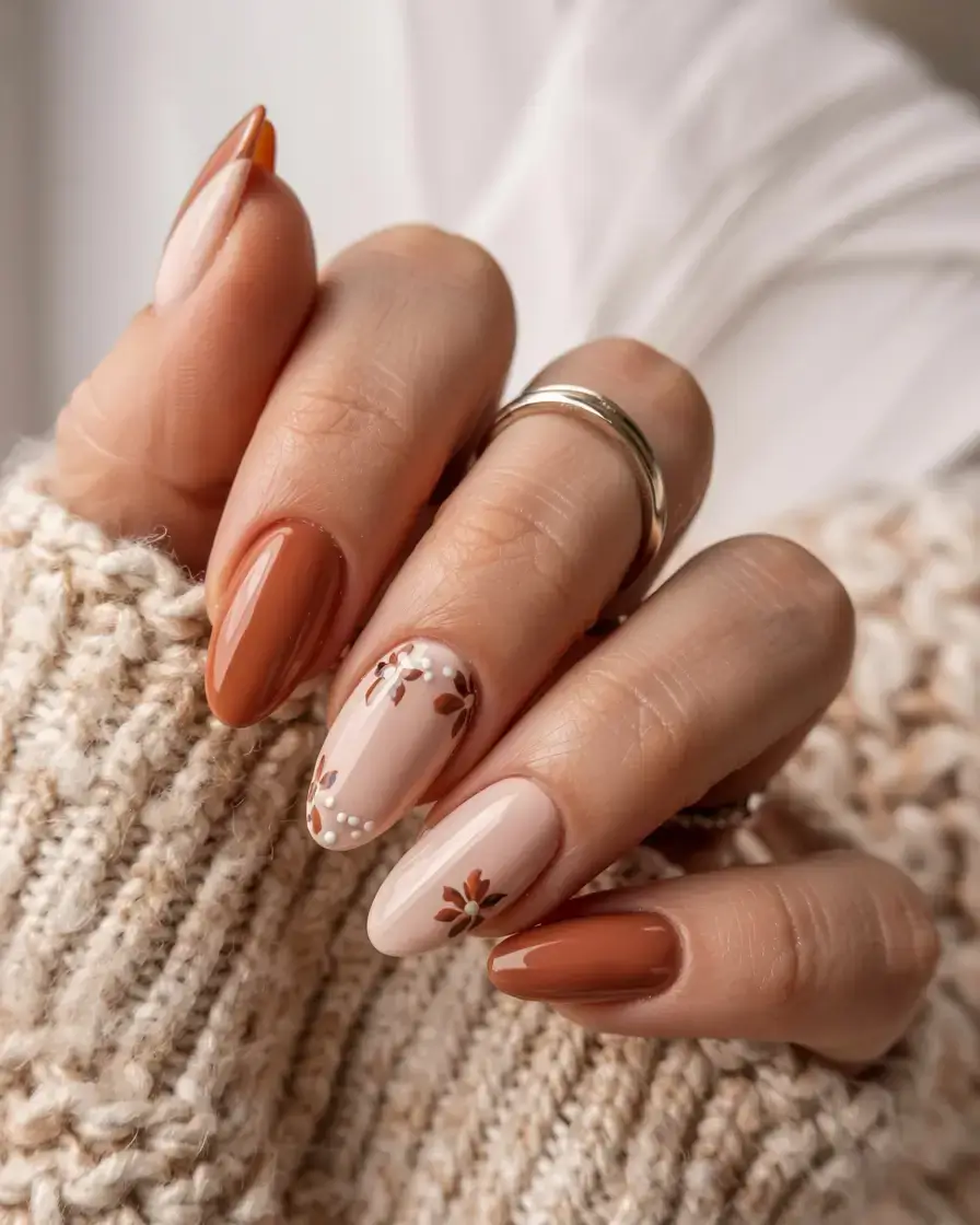 fall season nails ideas 2025 Cider Bloom Chic