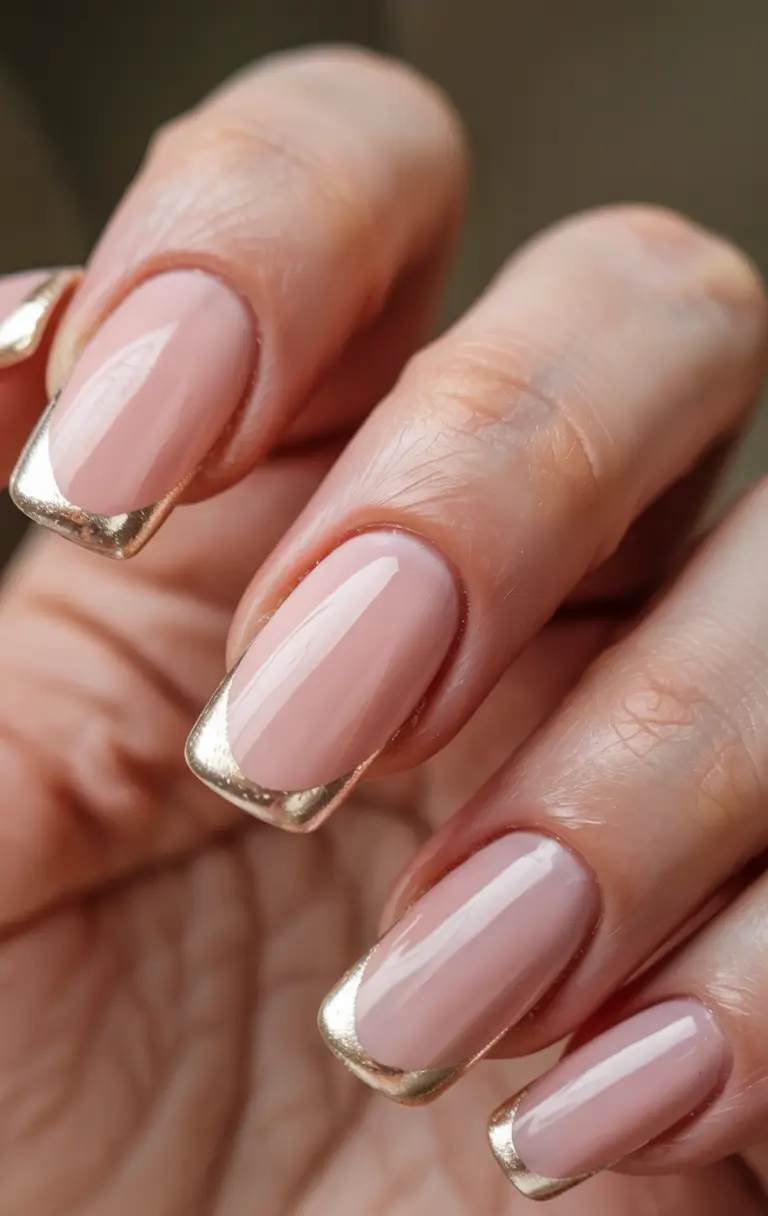 gold fall nails 2025 Squared Elegance with Golden Tips