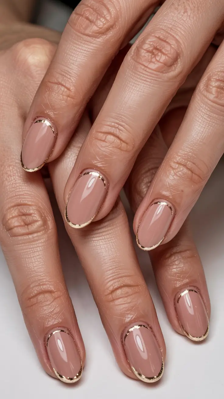 gold fall nails 2025 Golden Outlines