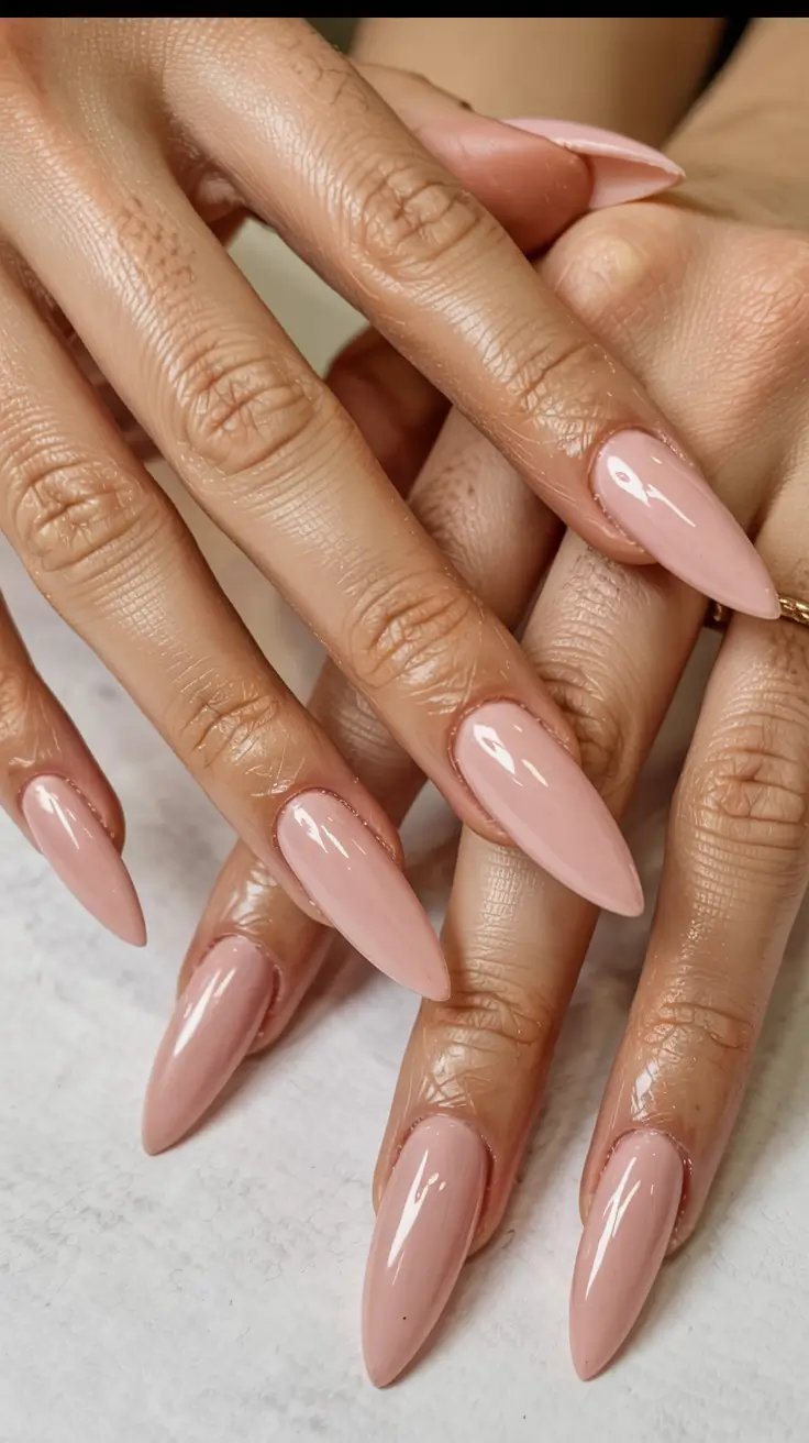 long fall nails inspo 2025 Timeless Nude Simplicity