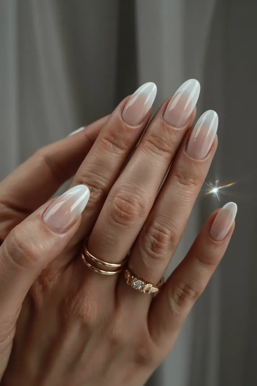 long fall nails inspo 2025 Soft White Fade with Sheer Elegance