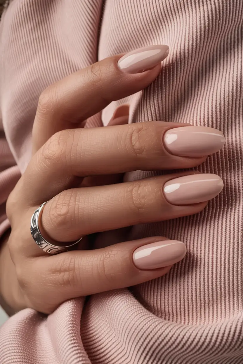 neutral fall nails 2025 Rose Beige Allure