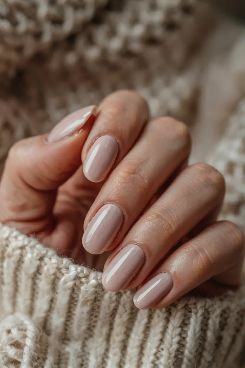 neutral fall nails 2025 Cozy Taupe Minimalism