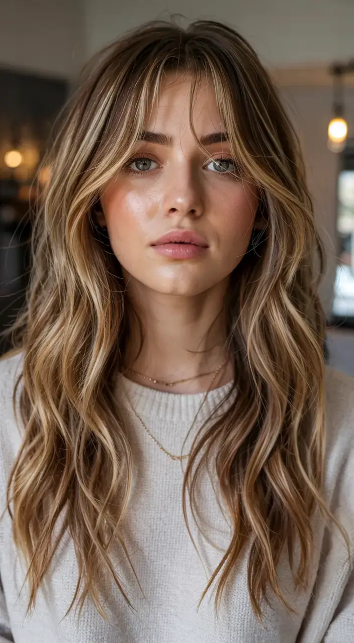 new haicuts september 2025 ideas Long Layered Beach Waves With Curtain Bangs