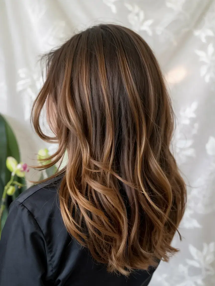 new haicuts september 2025 ideas Caramel Balayage With Mid-Length Loose Layers