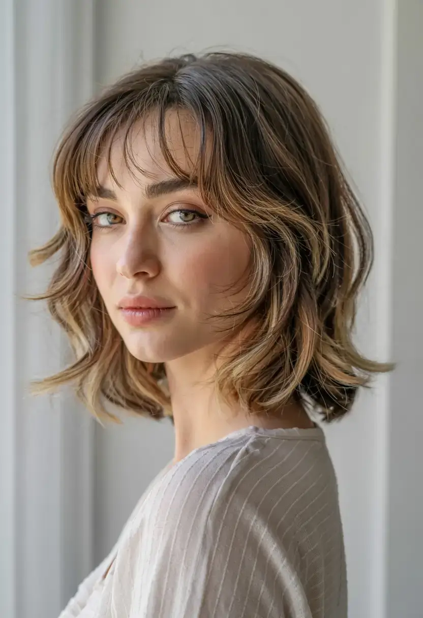 new haicuts september 2025 ideas Soft Flick Bob With Wispy Bangs