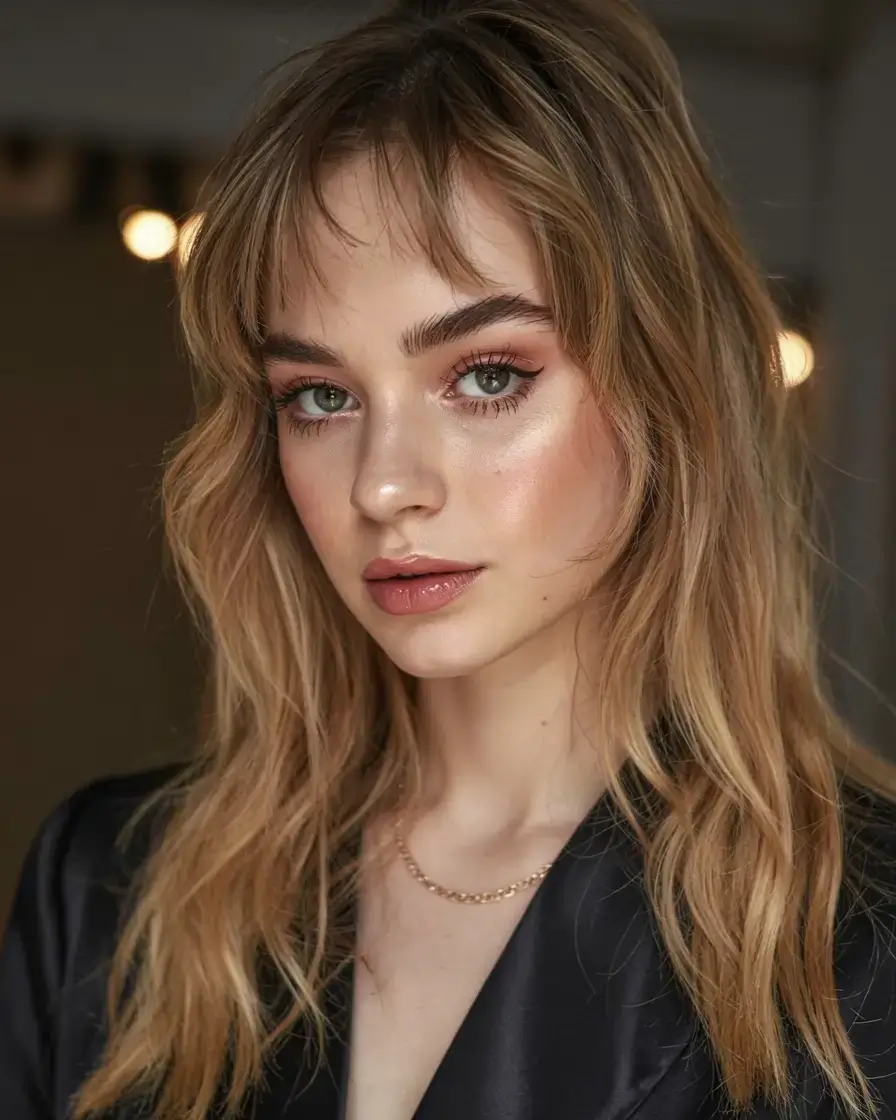 new haicuts september 2025 ideas Wispy Baby Bangs With Strawberry Texture