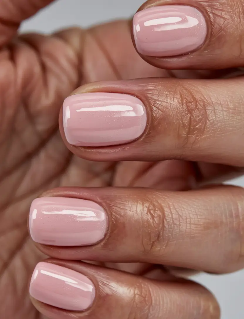 pink fall nails 2025 Short Blush Minimalism