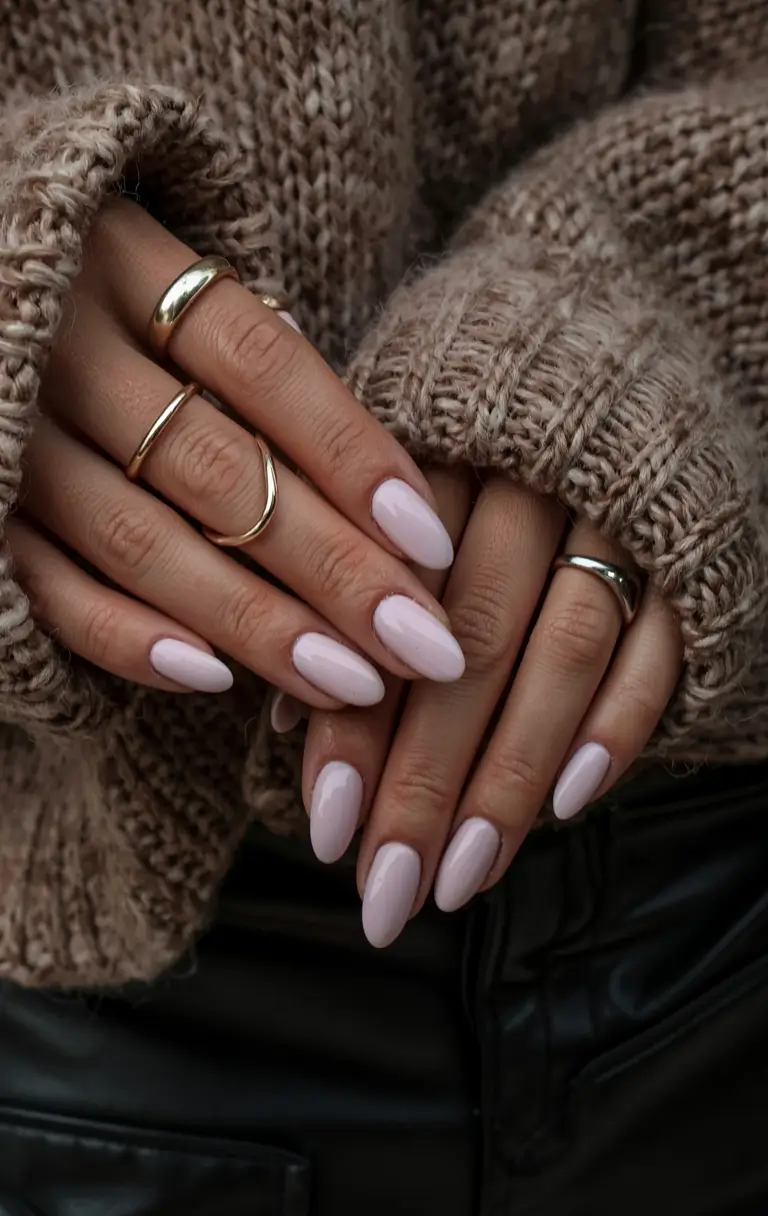 pink fall nails 2025 Creamy Mauve Calm