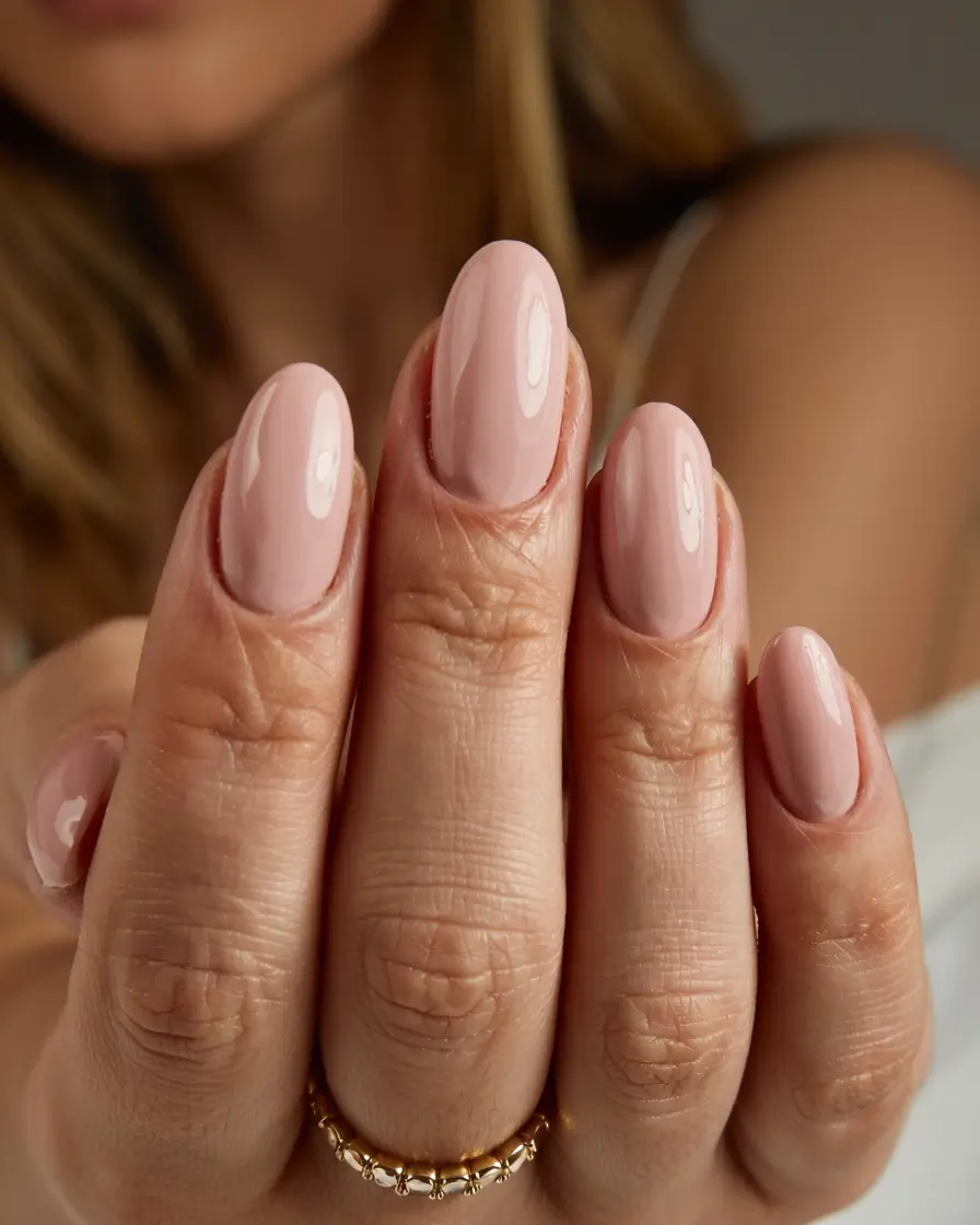 pink fall nails 2025 The Minimalist Nude Statement