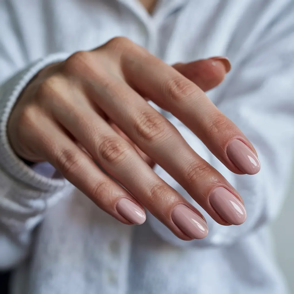 popular fall nail colors 2025 Blush Neutral Grace