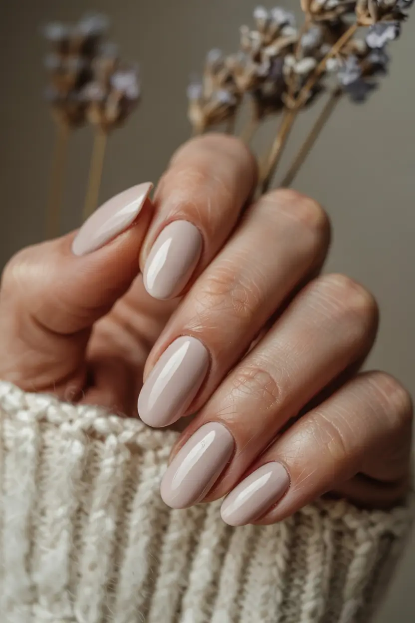 popular fall nail colors 2025 Cashmere Nude Almonds