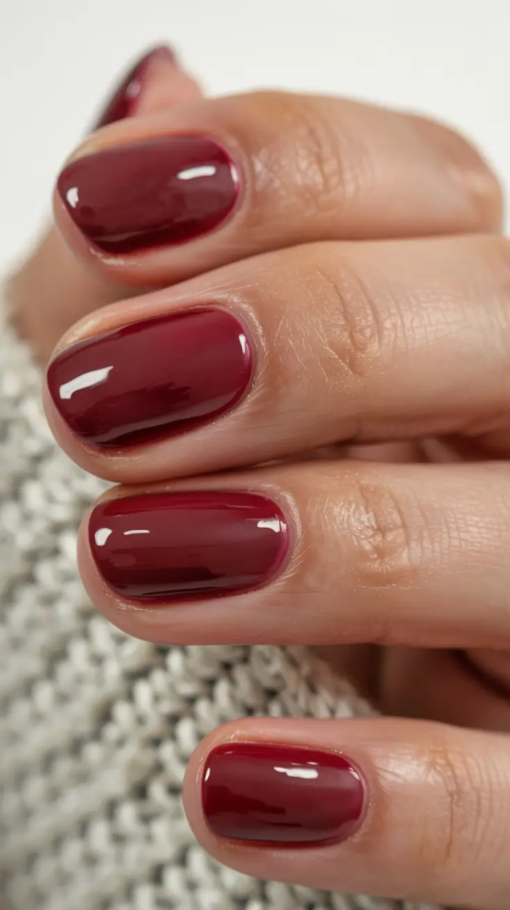 popular fall nail colors 2025 Deep Garnet Charm