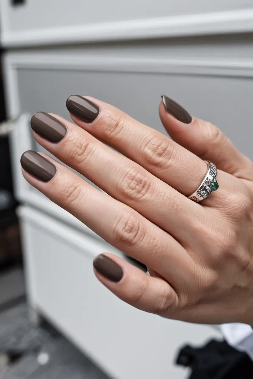 popular fall nail colors 2025 Velvet Espresso