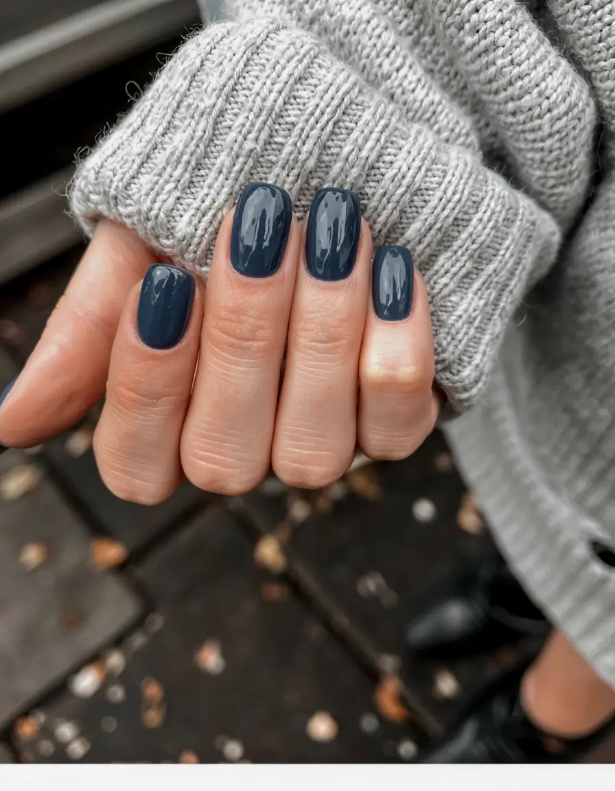 popular fall nail colors 2025 Midnight Cashmere