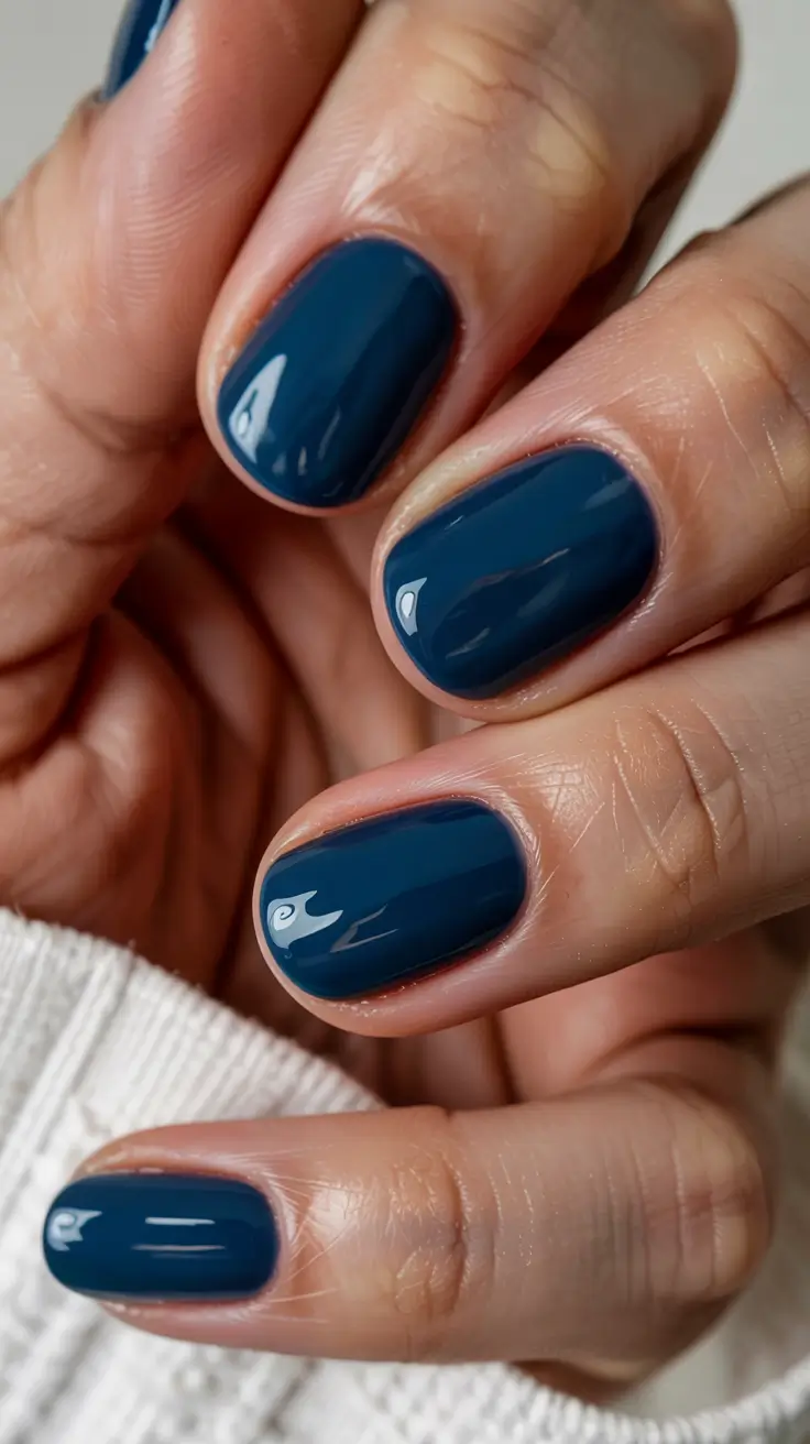 popular fall nail colors 2025 Ocean-Toned Minimalism