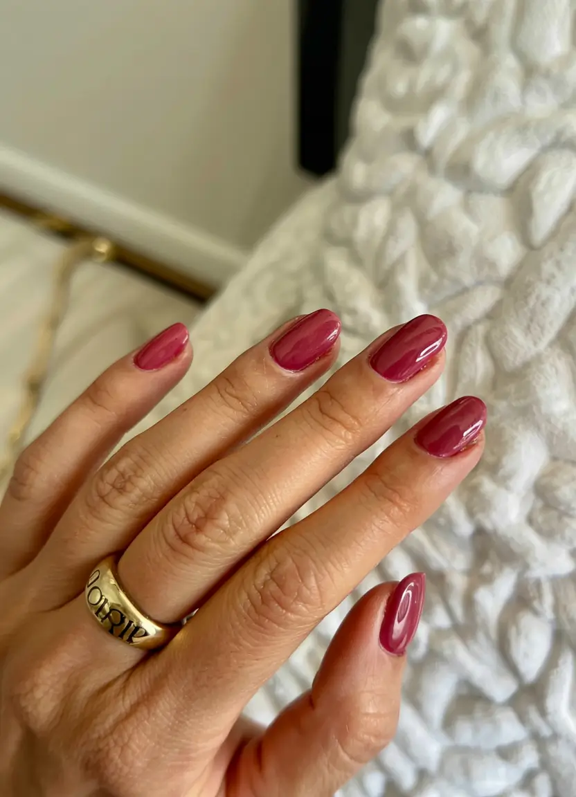 round fall nails 2025 Muted Berry Charm