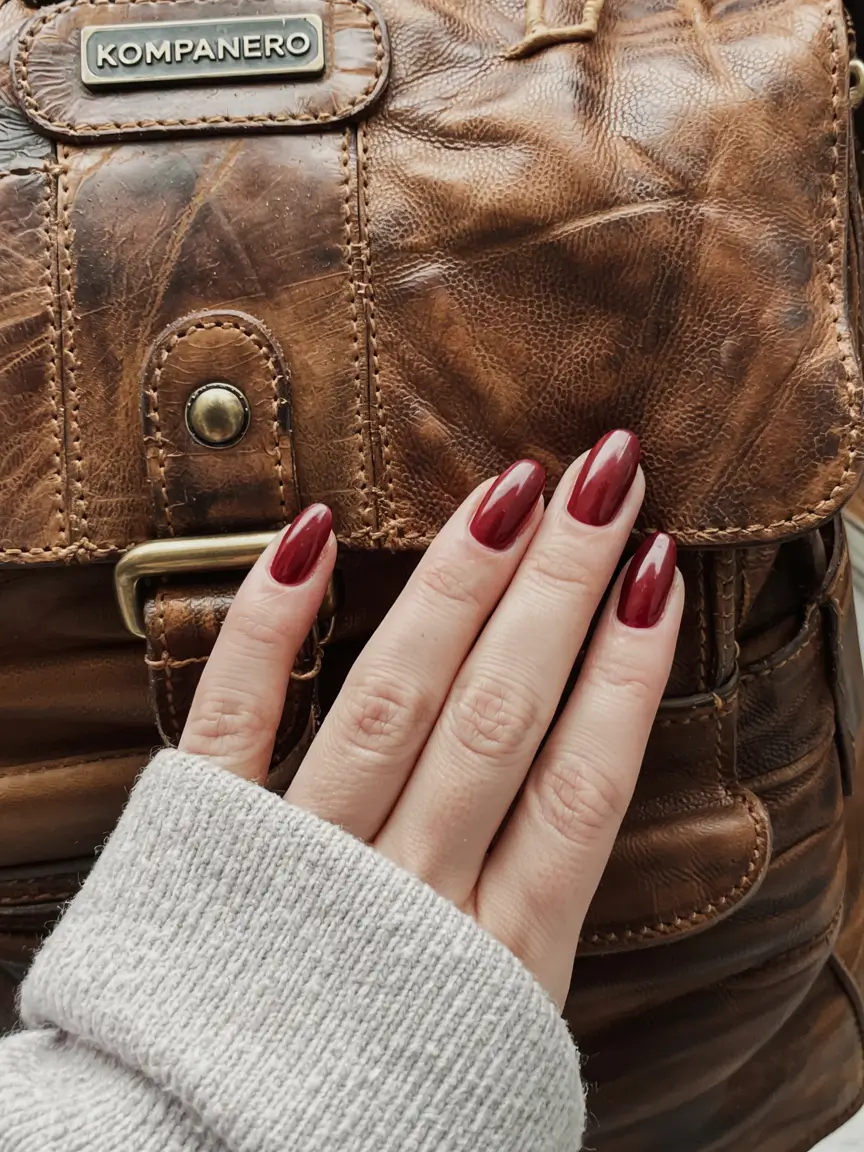 round fall nails 2025 Classic Garnet Allure