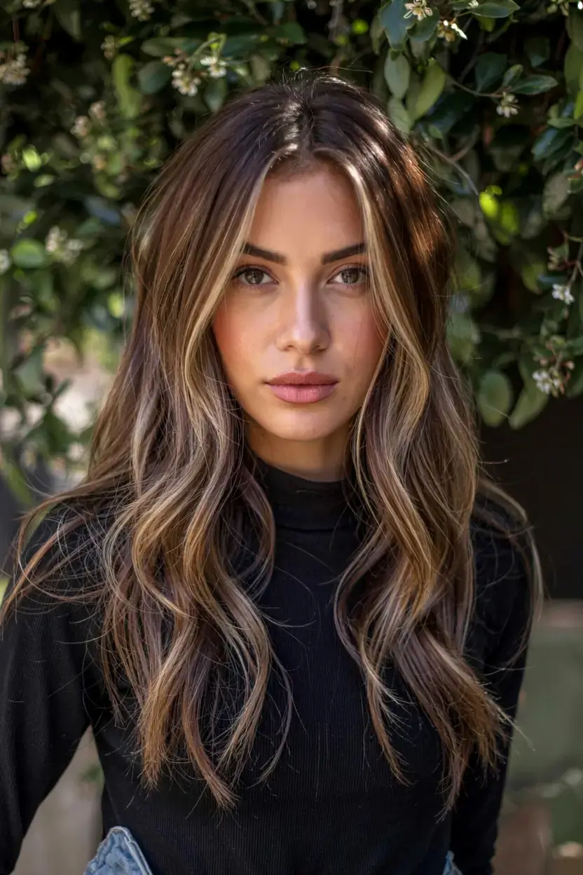 september hair color ideas fall trends for 2025+Maple Glaze with Subtle Contouring