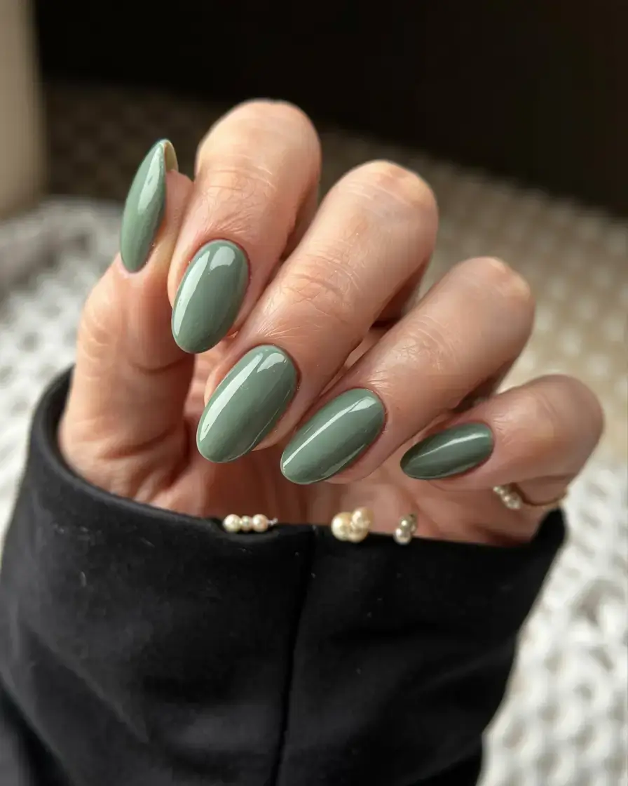 september nails color ideas 2025 Sage Green for the Quiet Rebel