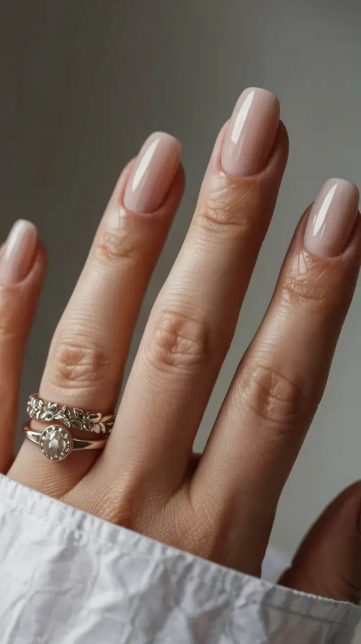 september nails color ideas 2025 Translucent Nude for Clean-Girl Mornings