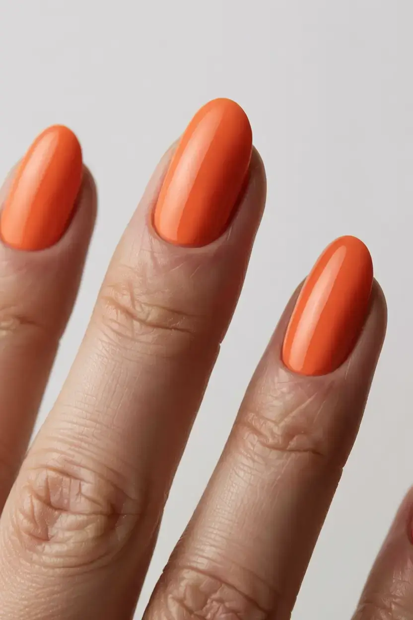 september nails color ideas 2025 Burnt Orange for the Trend-Setters