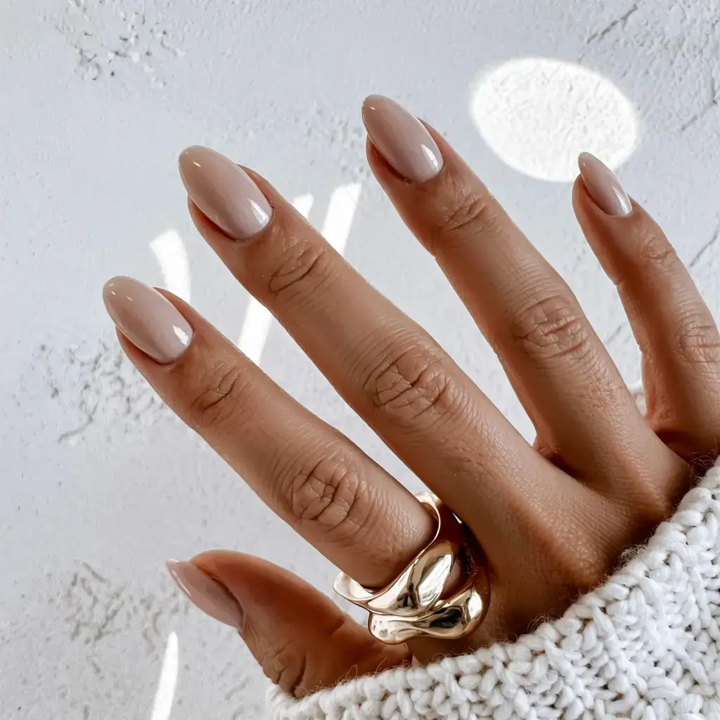september nails color ideas 2025 Ivory Blush for Modern Romance