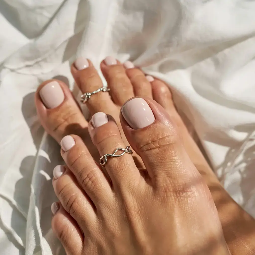 september toe nails ideas 2025 Coconut Cream Dream