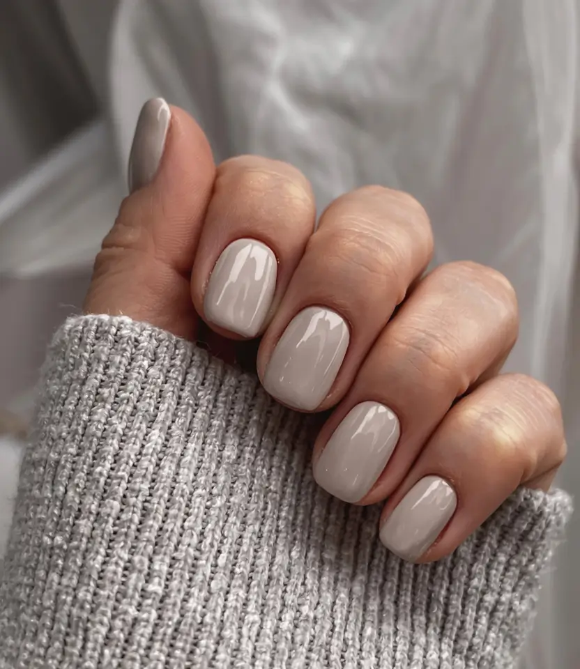 subtle fall nails 2025 Cozy Cloud Beige