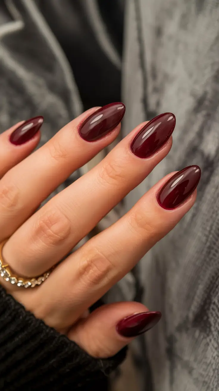 subtle fall nails 2025 Merlot Allure