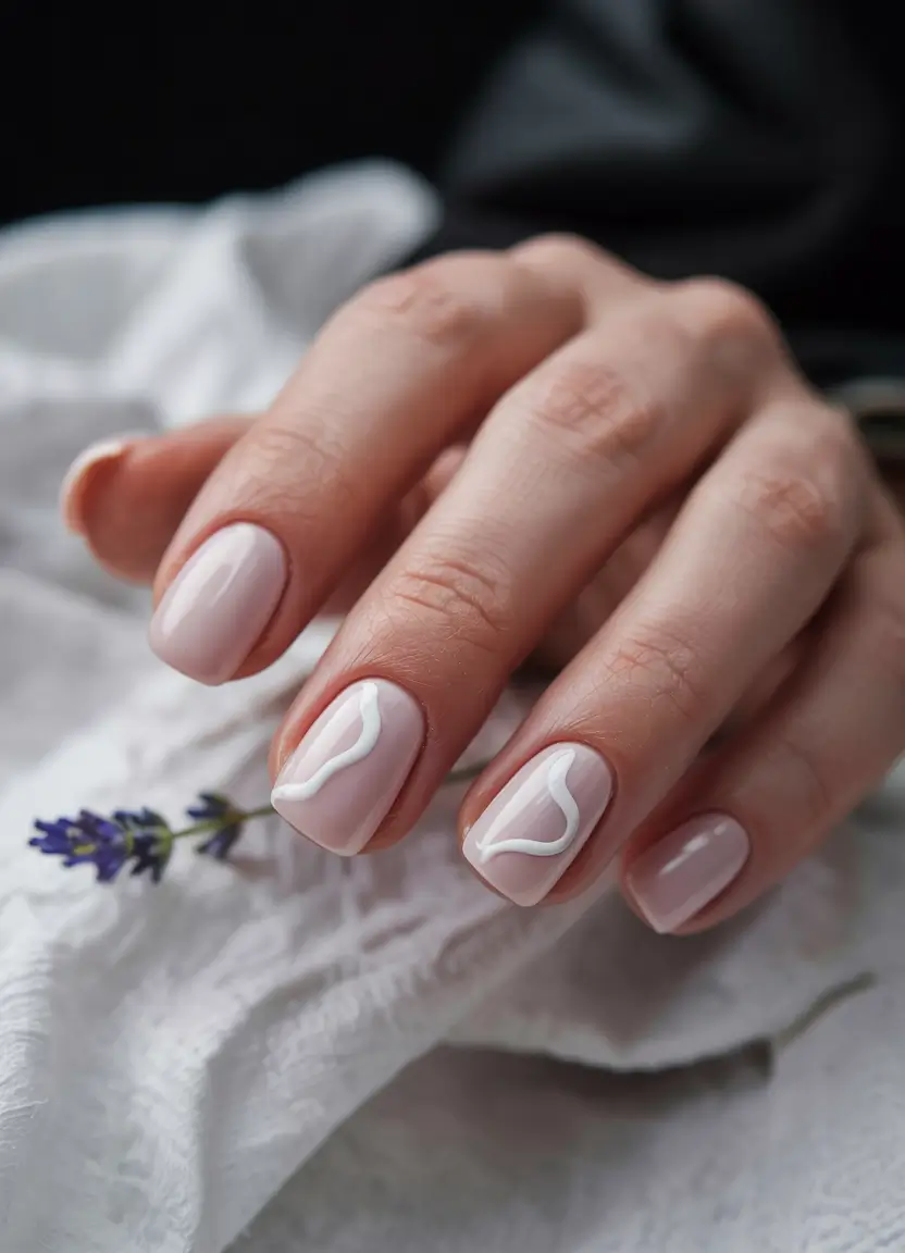subtle fall nails 2025 Soft Wave Accents