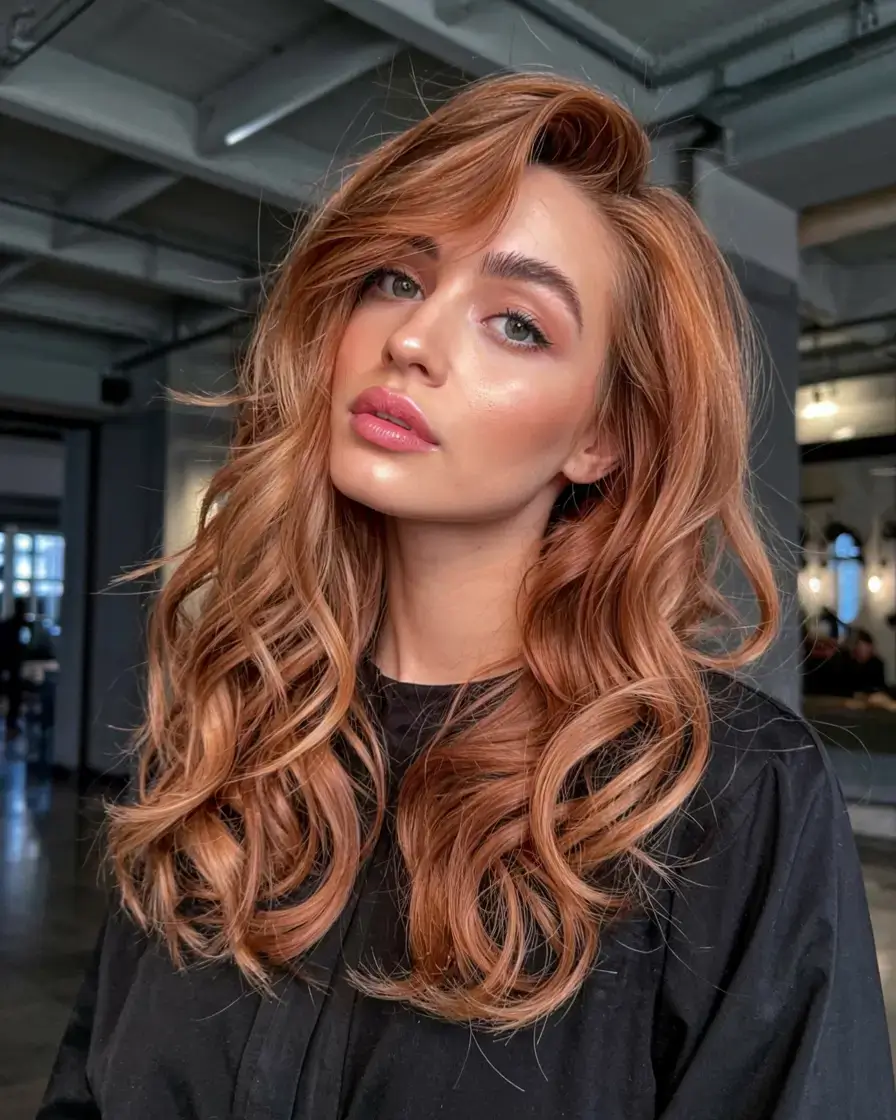 best fall 2025 hairstyles and color pairings Golden Copper Luxe