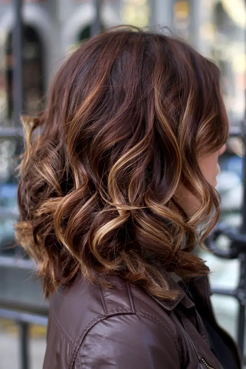 best fall 2025 hairstyles and color pairings Chocolate Balayage with Voluminous Curls