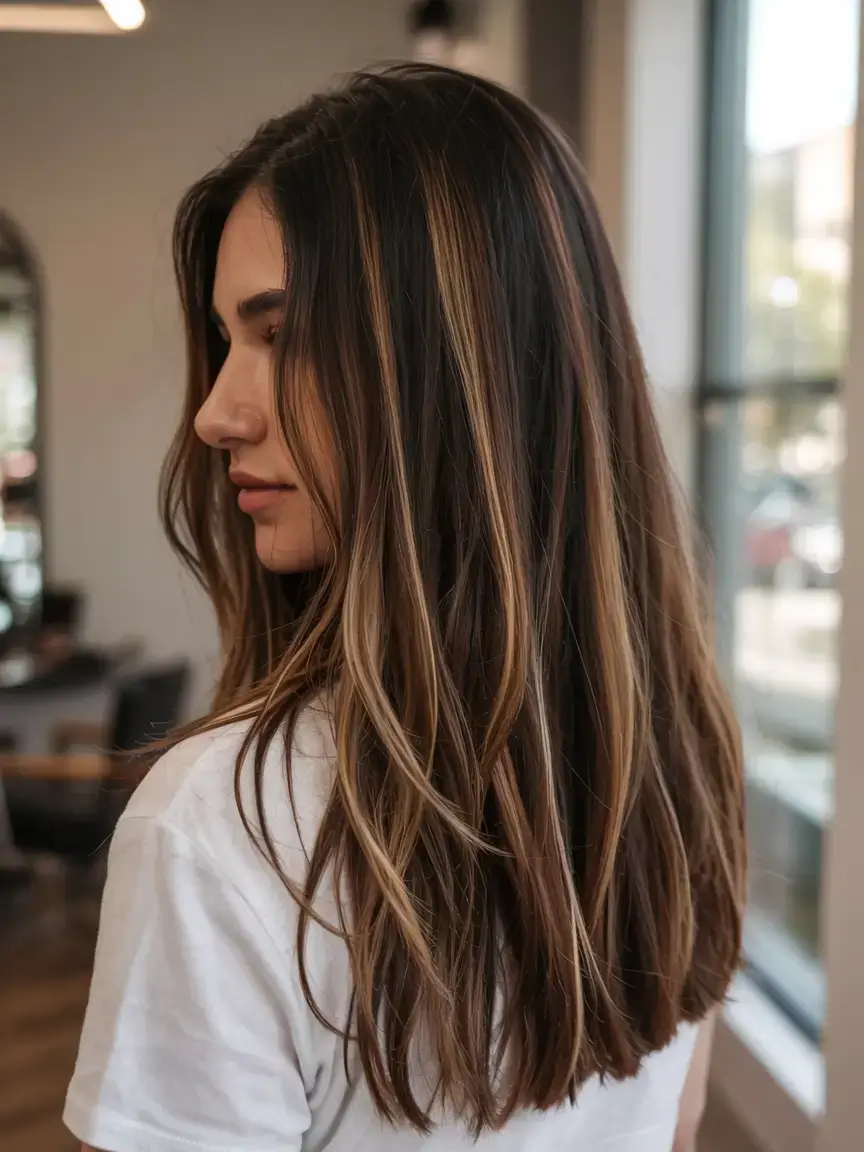 best fall 2025 hairstyles and color pairings Bronzed Brunette with Subtle Dimension